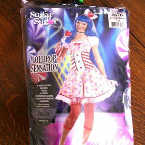Kids Lollipop Sensation Sugar Sugar Size 7-9 Candy Girl Fancy Dress Up Halloween